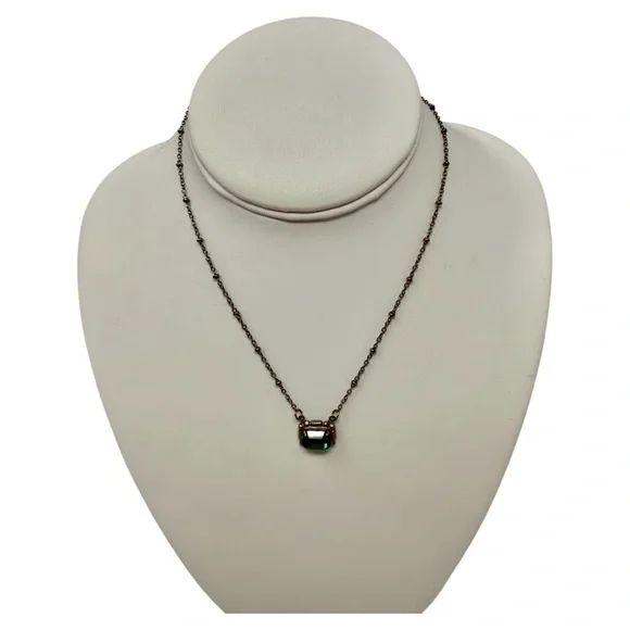 Sorrelli RETIRED SNOWY MOSS Necklace in Antique Silver - Picture 2 of 4